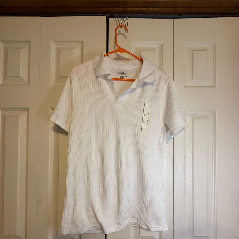 Goodfellow & Co Textured White‎ Polo Shirt